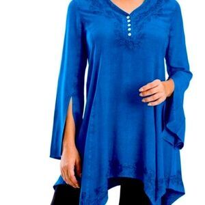 Embroidered Romantic Renaissance Tunic Top NEW
